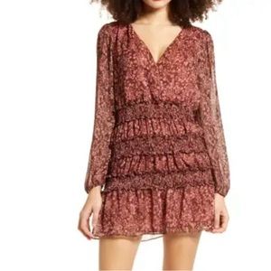 Nordstrom long sleeve floral midi dress           Size XS